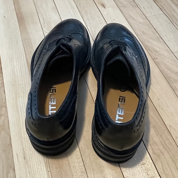 NWB Intensi Black Leather Oxford Men’s Shoes - Sz 42 - Picture 6 of 15